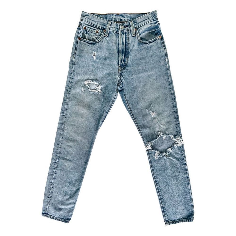 Levi’s High Waisted 100% Cotton Distressed Button Fly Denim Jeans